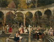 フランソワ･フラマンの《18世紀の女官たちに水浴》