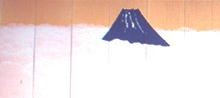 大観：雲中富士山図屏風