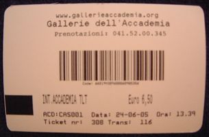 アカデミア美術館チケット
